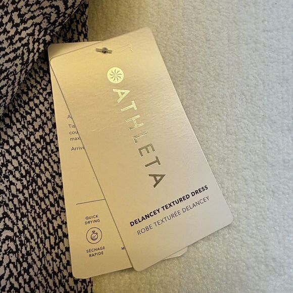 Athleta Women's Delancey Dress Size 3X Braiden Black Sculptek Textured - Picture 4 of 7